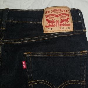 Levi's 514 dark wash stretch jeans 32x32